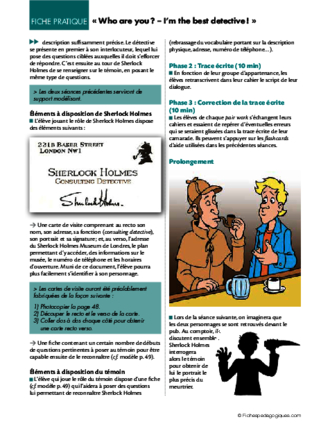 Apprendre à dialoguer avec Sherlock Holmes (3)