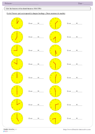 Apprendre à lire l’heure