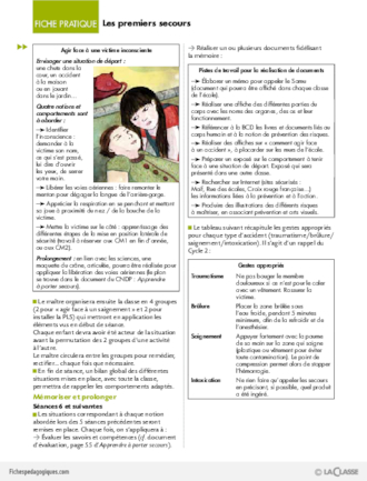 Apprendre à porter secours (3) / Les premiers secours