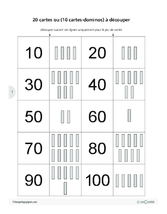 Apprentissage de la dizaine et de la centaine / Jeux de cartes