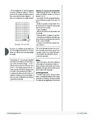 Apprentissage de la dizaine et de la centaine / Le jeu de l'échelle