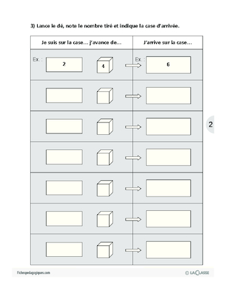 Apprentissage de la dizaine / L'escargot