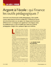 Argent à l’école : qui finance les outils pédagogiques ?