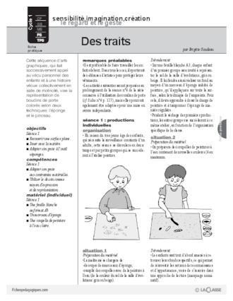 Arts plastiques : Des traits