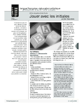 Arts visuels et écriture (1) / Jouer avec les initiales (Cycle 2)