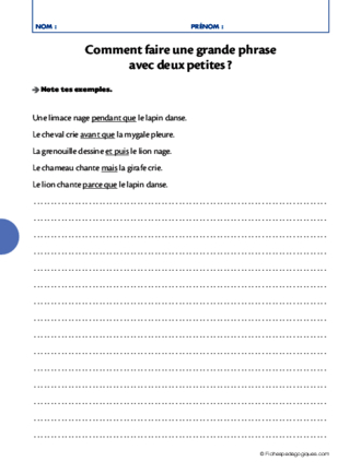 Atelier d'écriture / La phrase minimale