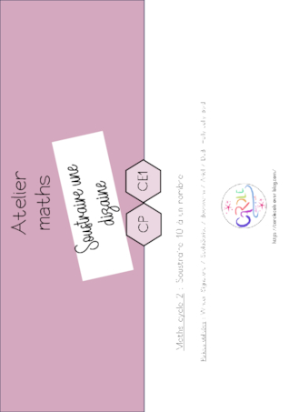 Atelier maths : soustraire une dizaine