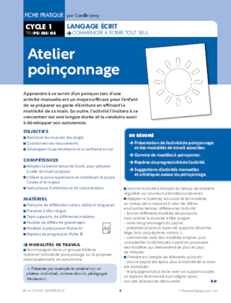 Atelier poinçonnage