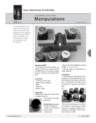 Ateliers autonomes (13) / Manipulations
