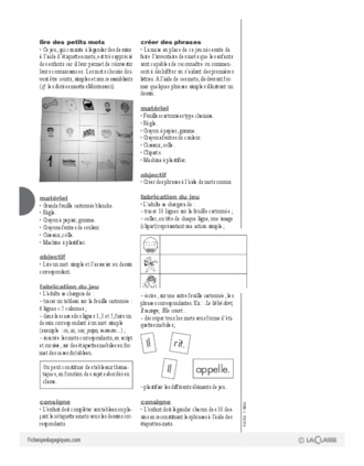 Ateliers autonomes (15) / Jeux de lecture (1)