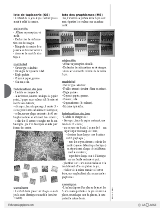 Ateliers autonomes (3) / Jeux de loto