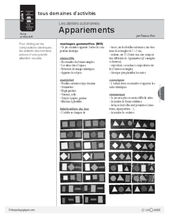 Ateliers autonomes (6) / Appariements (1)