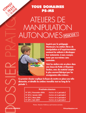 Ateliers de manipulation autonomes - Période 1