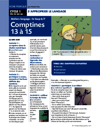 Ateliers langage : le loup (6) / Comptines 13 à 15