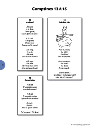 Ateliers langage : le loup (6) / Comptines 13 à 15