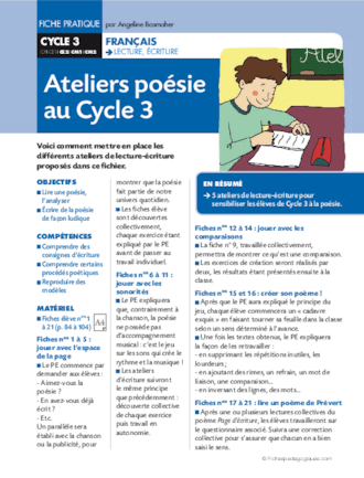 Ateliers poésie au cycle 3