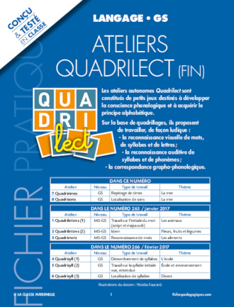 Ateliers Quadrilect GS