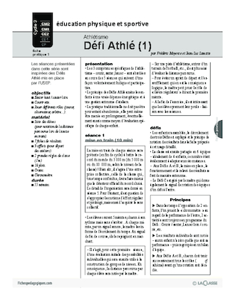 Athlétisme (1) / Défi Athlé