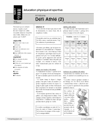 Athlétisme (2) / Défi Athlé