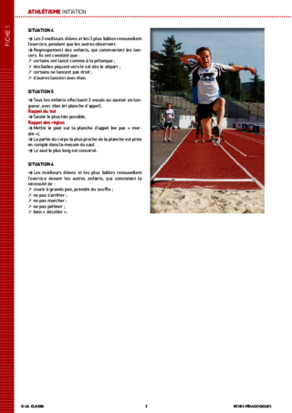 Athlétisme à l'école