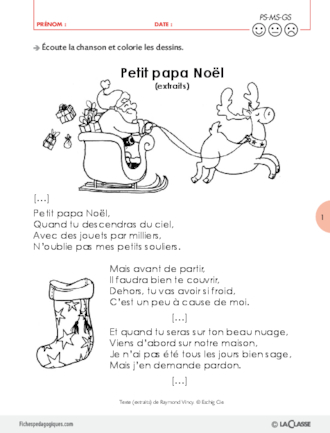 Autour de la chanson Petit Papa Noël - FichesPédagogiques.com