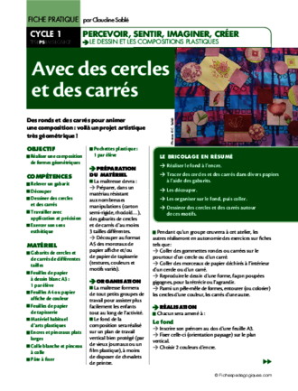 Avec des cercles et des carrés