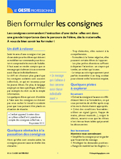 Bien formuler les consignes