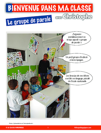 Bienvenue dans ma classe avec Christophe : le groupe de parole