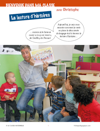 Bienvenue dans ma classe : la lecture d'histoires