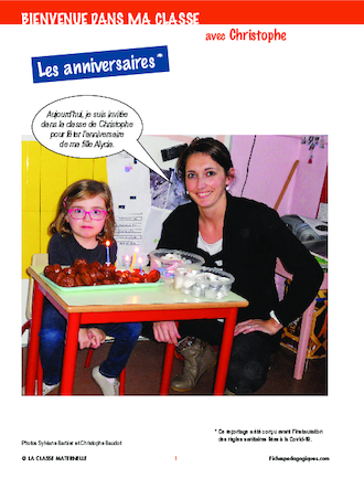 Bienvenue dans ma classe : les anniversaires