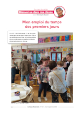 Bienvenue dans ma classe : mon emploi du temps des premiers jours