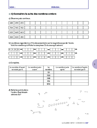 Bilan numération CE1