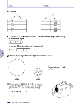 Bilan numération CE1