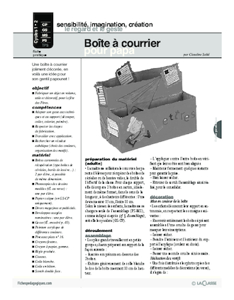 Boîte à courrier pour papa