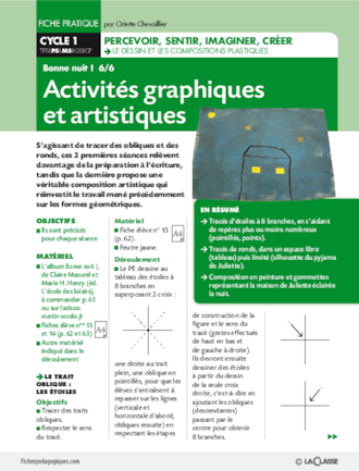 Bonne nuit 6/6. Activités graphiques et artistiques