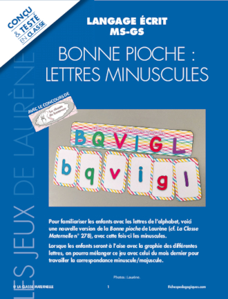 Bonne pioche : lettres minuscules