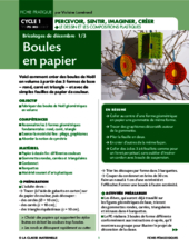 Boules de Noël en papier