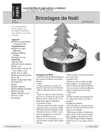 Bricolages de Noël (Cycle 1)