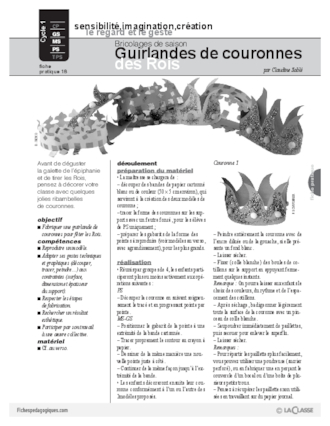 Bricolages de saison : Guirlandes de couronnes des Rois