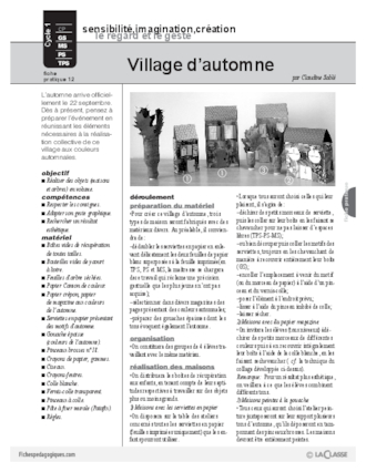 Bricolages de saison : Village d'automne