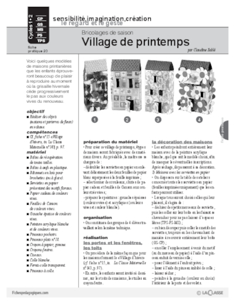 Bricolages de saison : Village de printemps