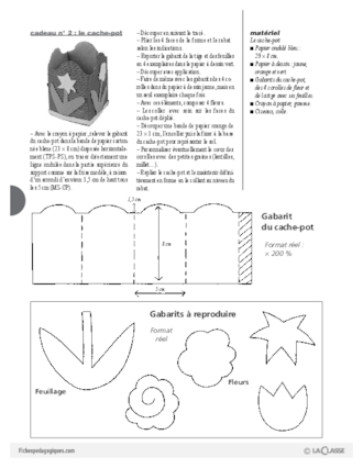 Cadeaux de fête des mères (Cycle 2)