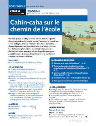 Cahin-caha sur le chemin de l'école