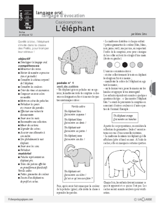 Cajolicomptines (12) / L'éléphant