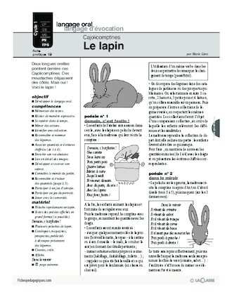 Cajolicomptines (19) / Le lapin
