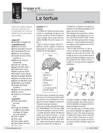 Cajolicomptines (7) / La tortue