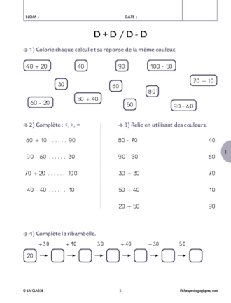 Calcul mental CE1 CE2