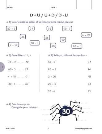 Calcul mental CE1 CE2