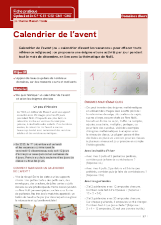 Calendrier de l'Avent