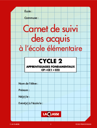 Carnet de suivi des acquis cycle 2